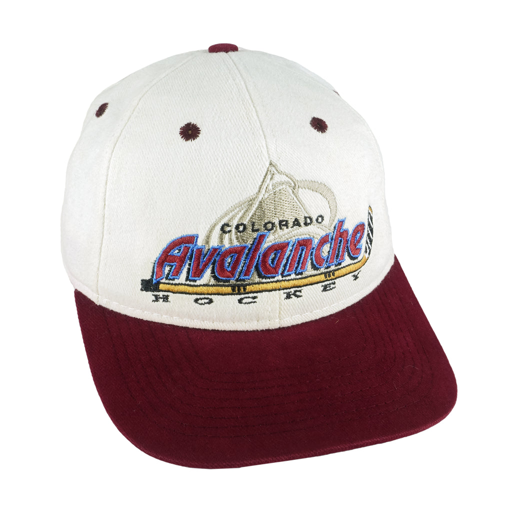 NHL (#1 Apparel) - Colorado Avalanche Snapback Hat 1990s OSFA Vintage Retro Hockey