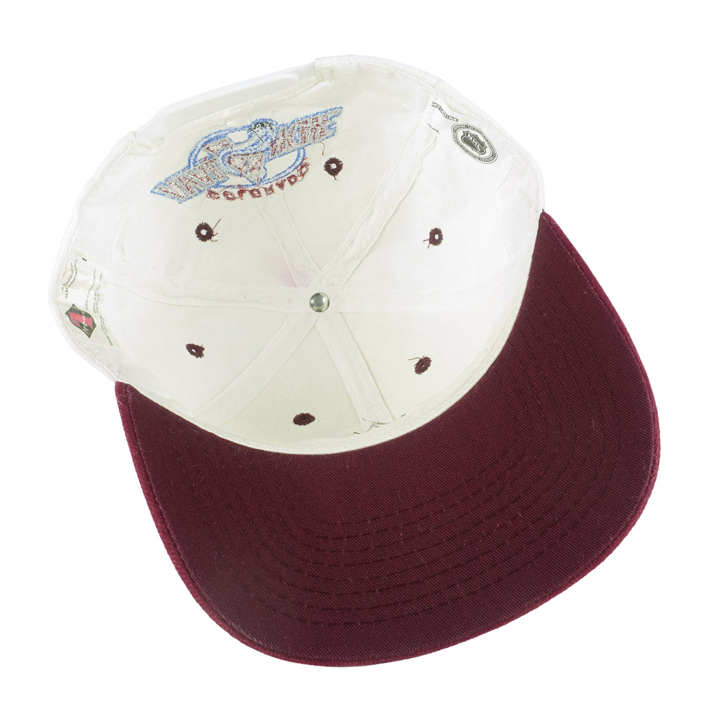 NHL (#1 Apparel) - Colorado Avalanche Snapback Hat 1990s OSFA Vintage Retro Hockey
