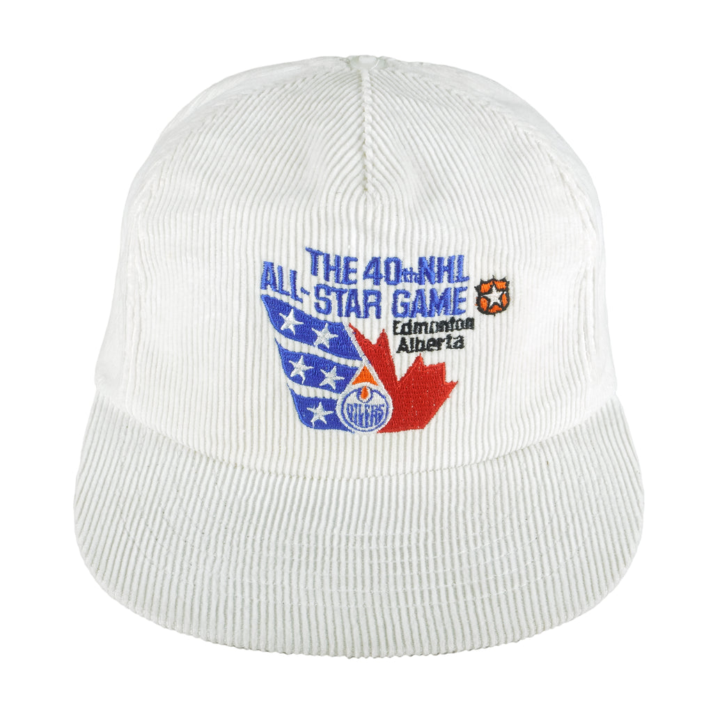 NHL - The 40th All-Star Game Edmonton Corduroy Snapback Hat 1989 OSFA Vintage Retro