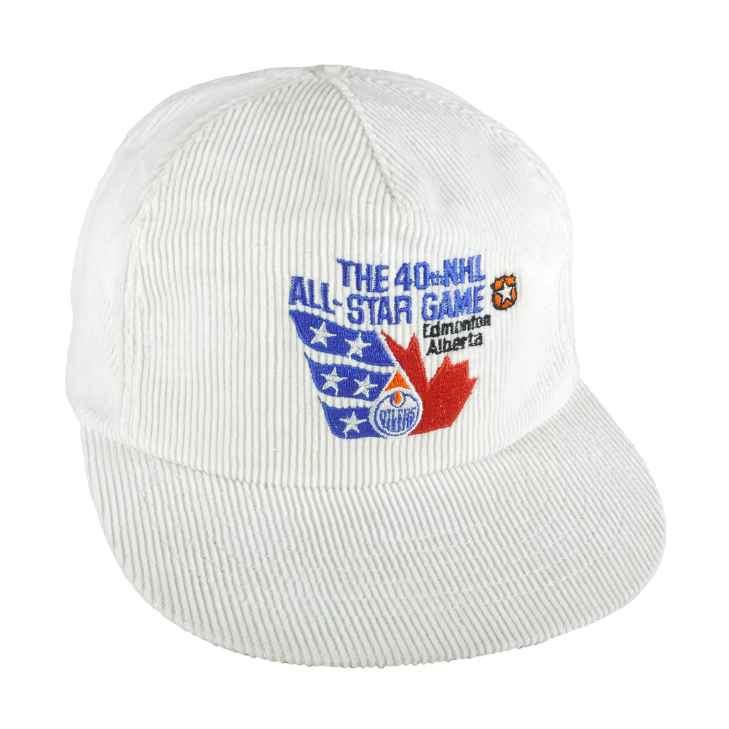 NHL - The 40th All-Star Game Edmonton Corduroy Snapback Hat 1989 OSFA Vintage Retro