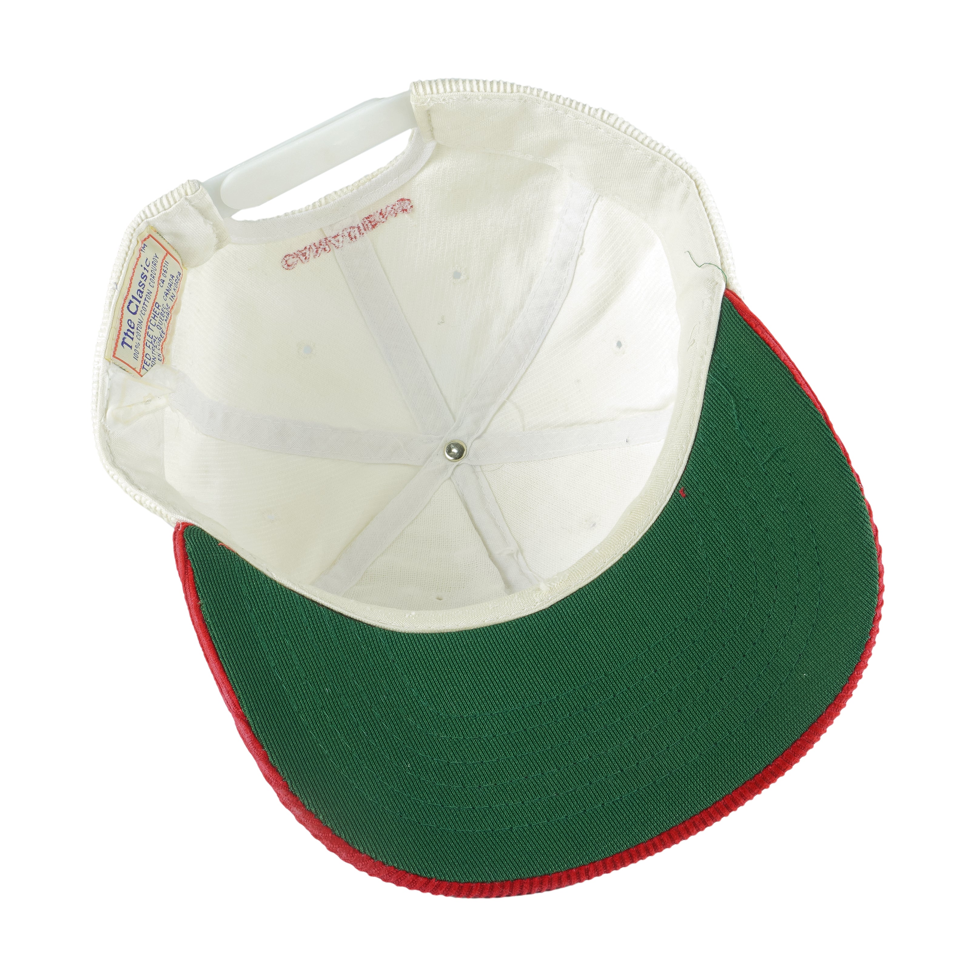 NHL (The Classic) - Montreal Canadiens Corduroy Snapback Hat 1990s OSFA Vintage Retro Hockey