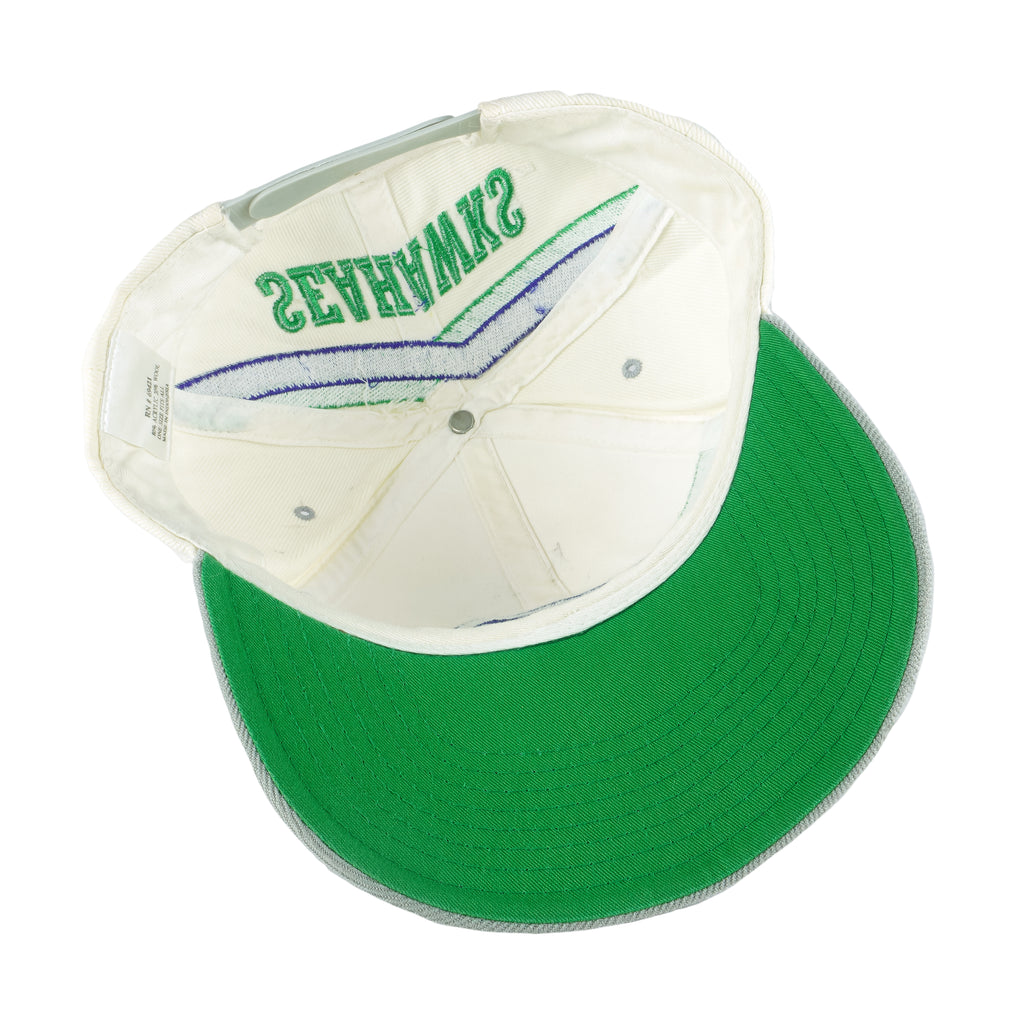 Reebok - Seattle Seahawks Embroidered Snapback Hat 1990s OSFA Vintage Retro Football