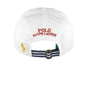 Ralph Lauren (Polo) - White Spell-Out Strapback Hat 1990s OSFA