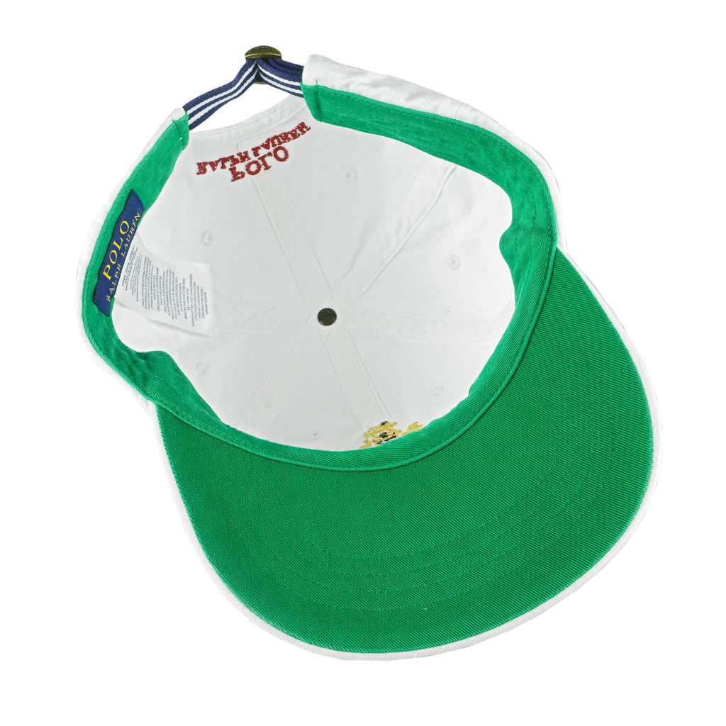 Ralph Lauren (Polo) - White Spell-Out Strapback Hat 1990s OSFA