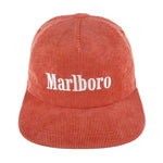 Vintage (Habitat Inc) - Red Marlboro Corduroy Snapback Hat 1990s OSFA