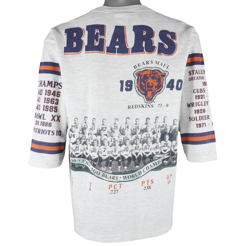 NFL (Long Gone) - Chicago Bears World Champions Football Jersey 1990 X-Large Vintage Retro Football