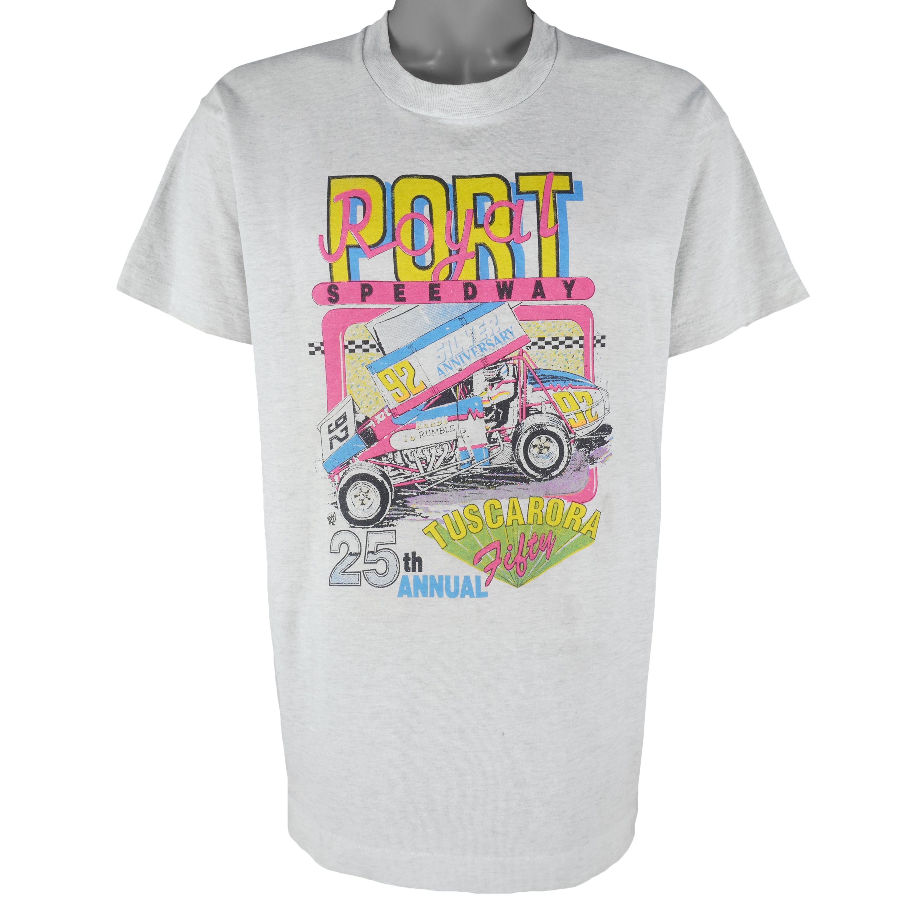 Vintage - Port Royal Speedway Sprint Racing T-Shirt 1990s X-Large  Vintage Retro