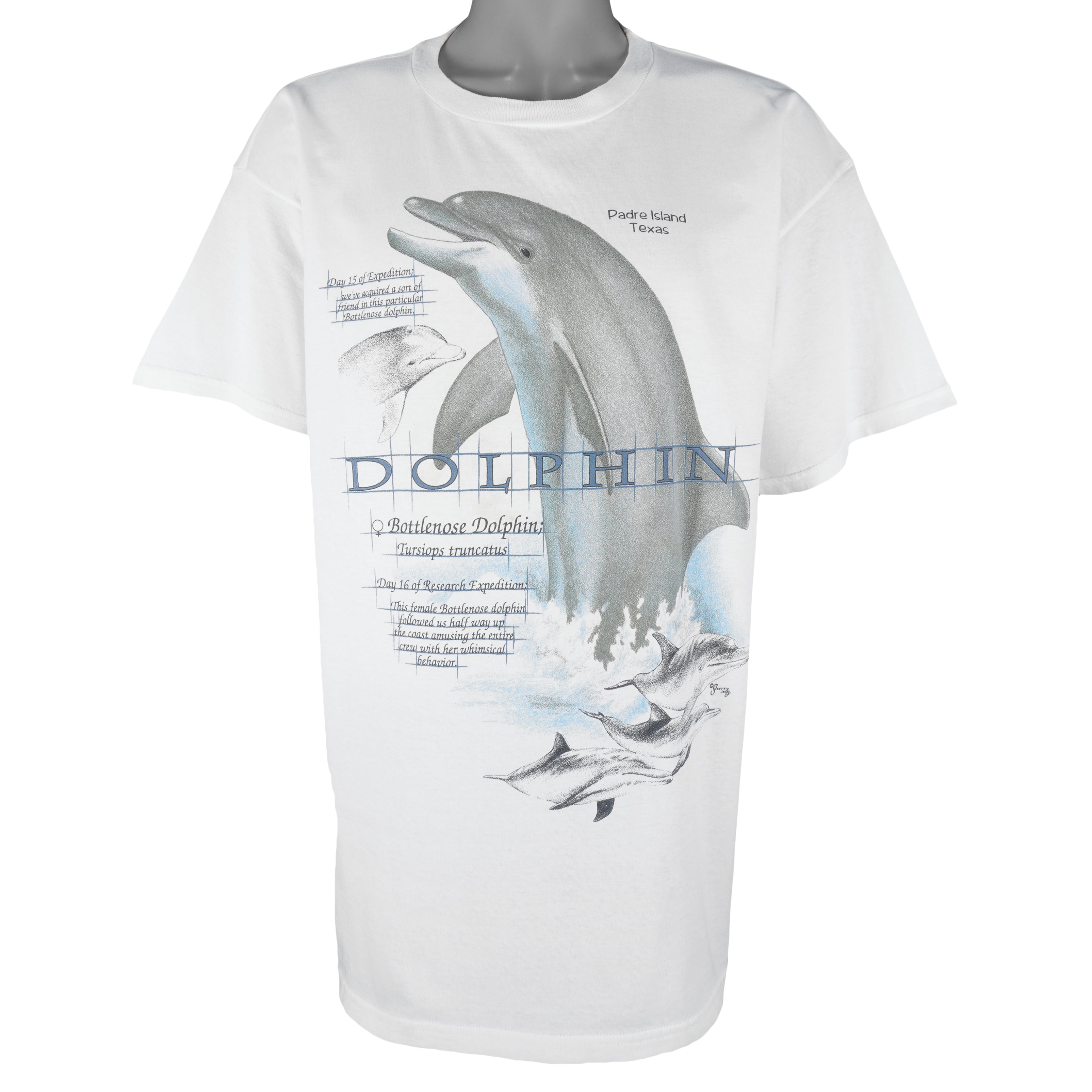 Vintage (Sherry) - Dolphin Padre Island Texas T-Shirt 1990s X-Large Vintage Retro