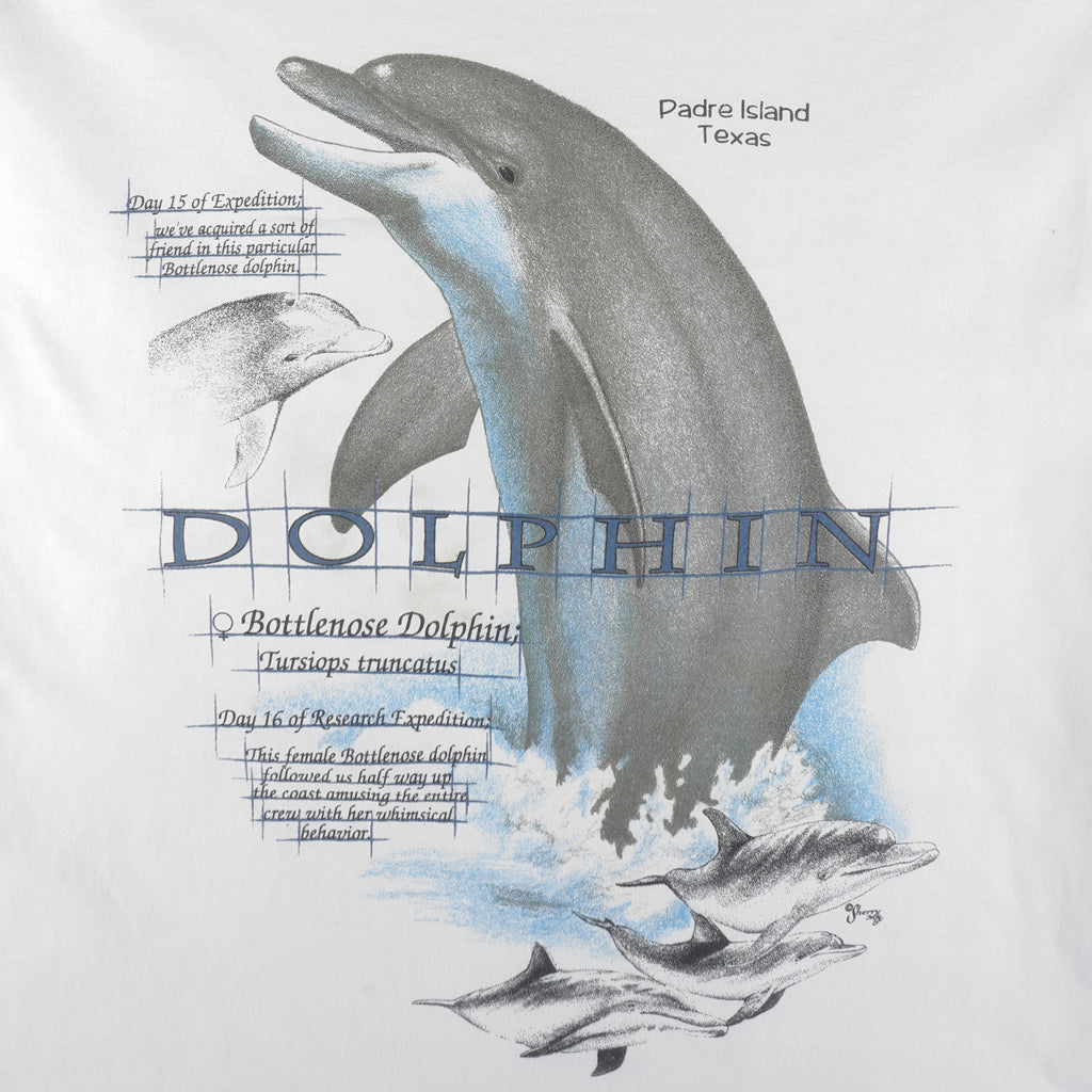 Vintage (Sherry) - Dolphin Padre Island Texas T-Shirt 1990s X-Large Vintage Retro