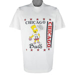 NBA - Chicago Bulls X Bart Simpson Single Stitch T-Shirt 1990s Large