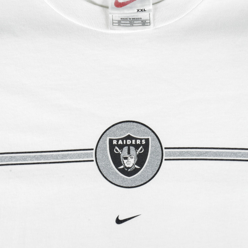 Nike - Oakland Raiders Single Stitch T-Shirt 1990s XX-Large Vintage Retro Football