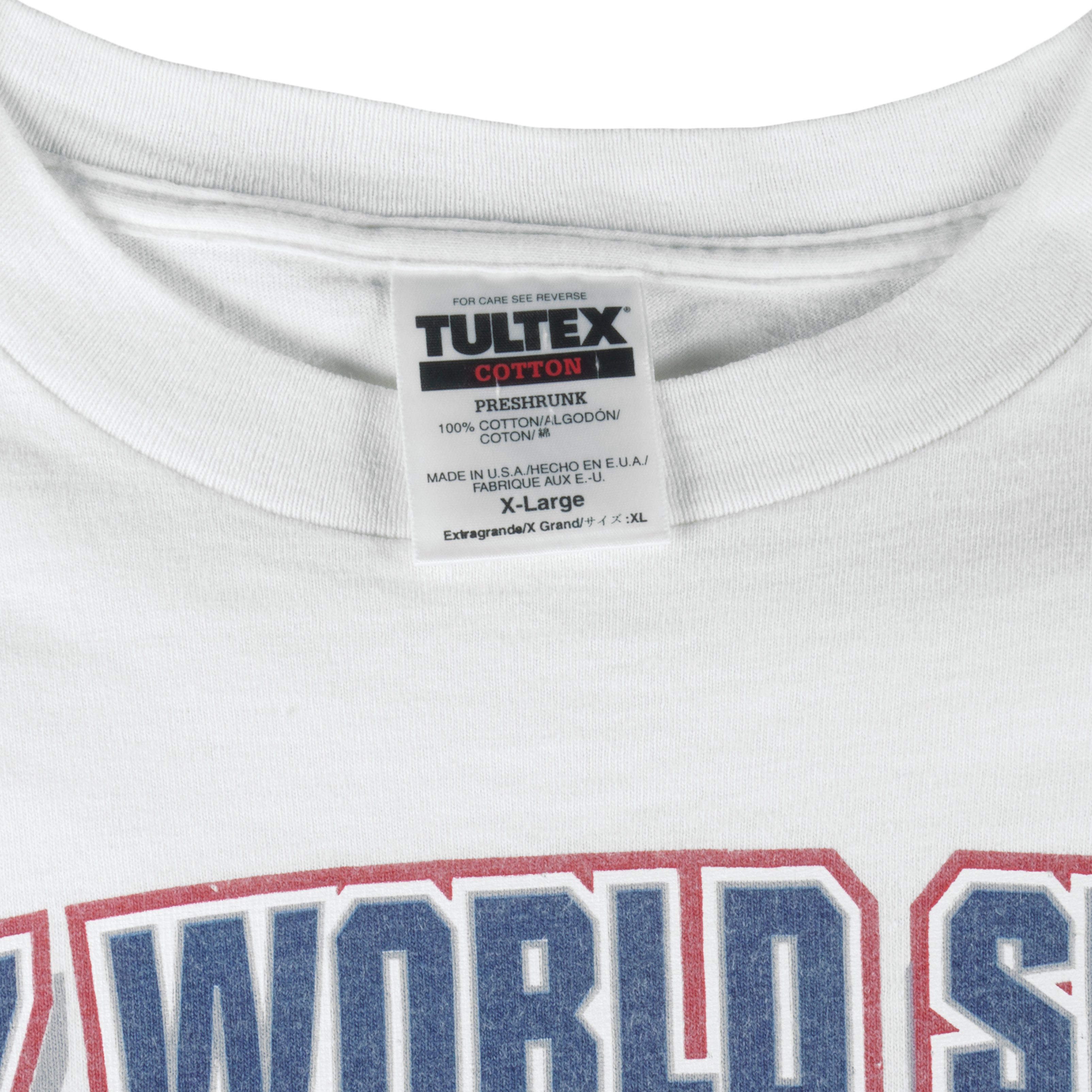 MLB (Tultex) - Cleveland Indians VS Florida Marlins World Champions T-Shirt 1997 X-Large Vintage Retro Baseball