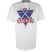 NHL (Waves) - Montreal Canadiens Single Stitch T-Shirt 1987 X-Large Vintage Retro Hockey