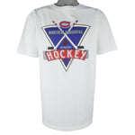 NHL (Waves) - Montreal Canadiens Hockey Single Stitch T-Shirt 1987 X-Large