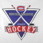 NHL (Waves) - Montreal Canadiens Single Stitch T-Shirt 1987 X-Large Vintage Retro Hockey
