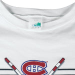NHL (Waves) - Montreal Canadiens Single Stitch T-Shirt 1987 X-Large Vintage Retro Hockey