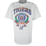 MLB (Logo 7) - Detroit Tigers Single Stitch T-Shirt 1991 Large