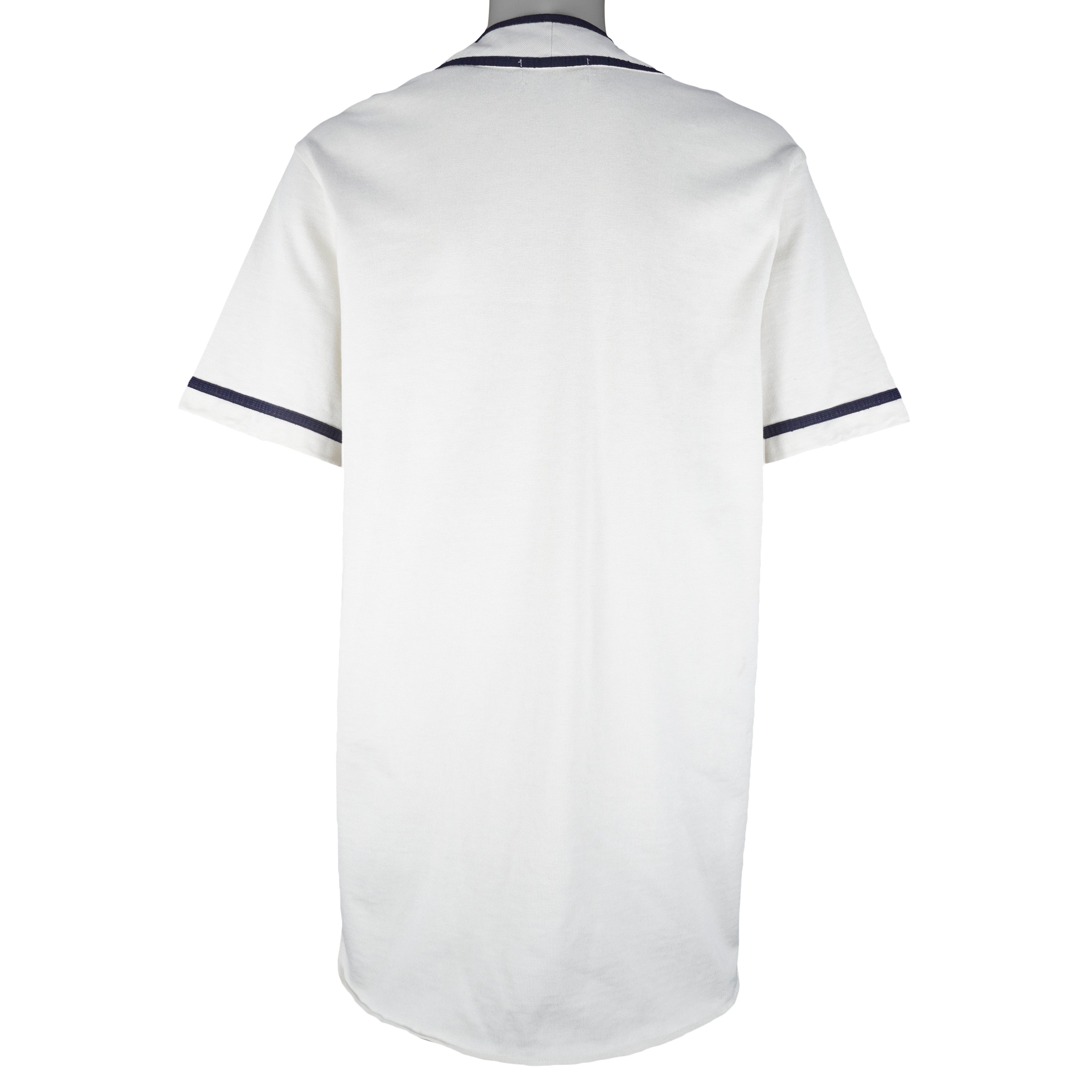 Ralph Lauren - White Polo EST.1967 Button-Up Jersey T-Shirt 1990s Large Vintage Retro