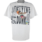 Looney Tunes - Taz Slam Dunk Breakout Single Stitch T-Shirt 1991 X-Large Vintage Retro Basketball