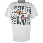 Looney Tunes (Changes) - Taz Slam Dunk Basketball T-Shirt 1991 X-Large