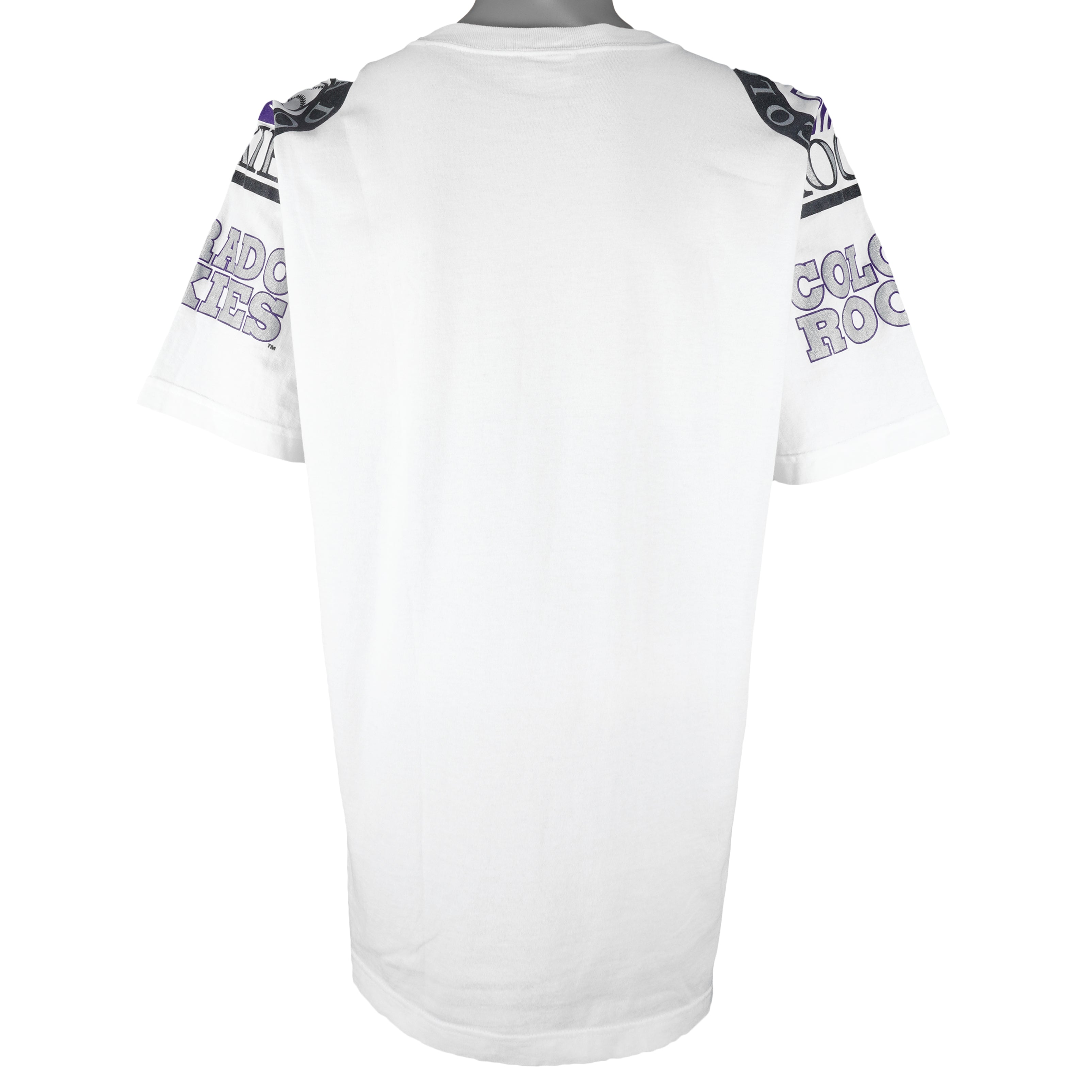 MLB (AAA) - Colorado Rockies Big Logo T-Shirt 1990s X-Large Vintage Retro Baseball