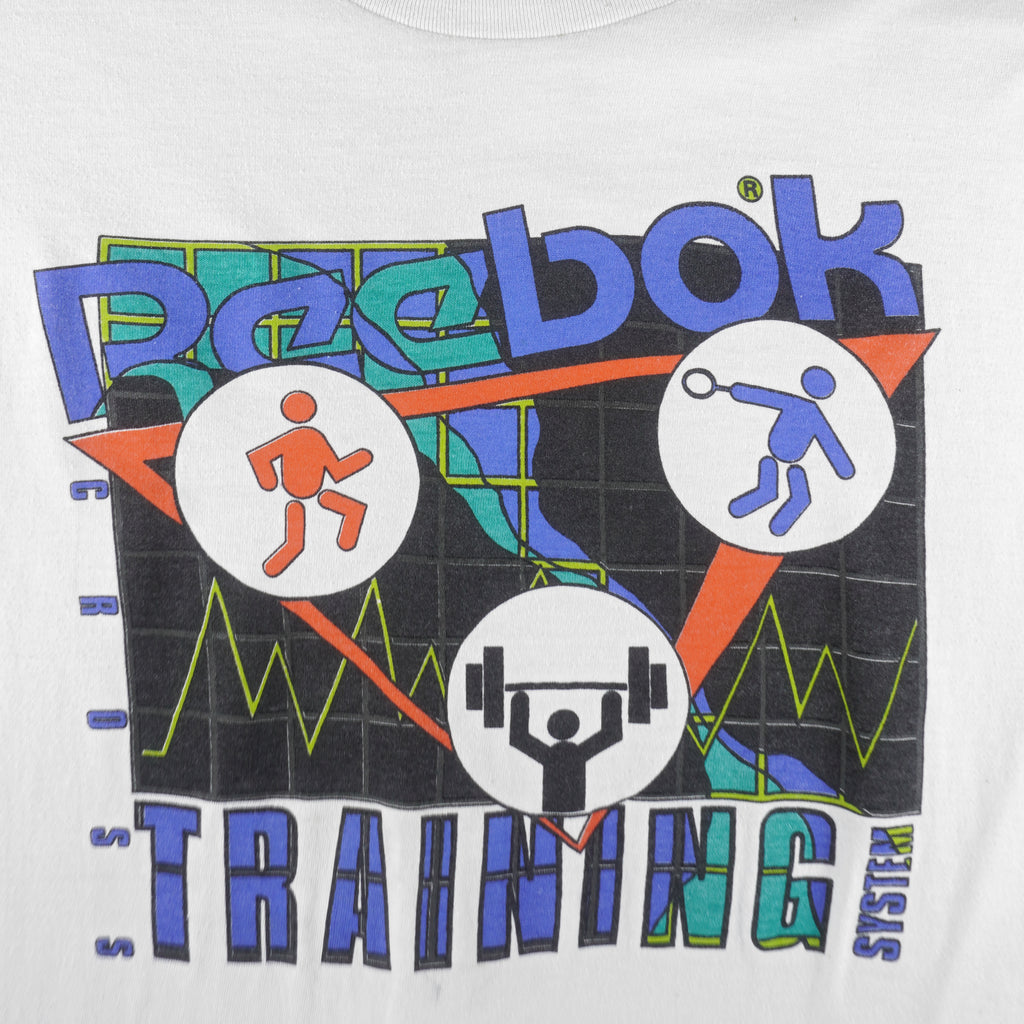 Reebok - Training System Single Stitch T-Shirt 1990s Large Vintage Retro
