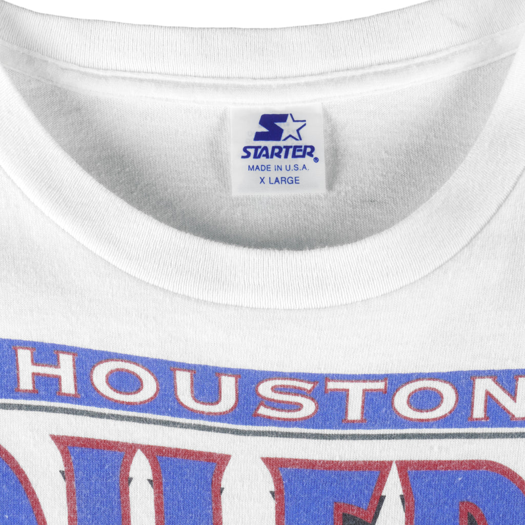 Starter - Houston Oilers AFC Champions Single Stitch T-Shirt 1993 X-Large Vintage Retro Football