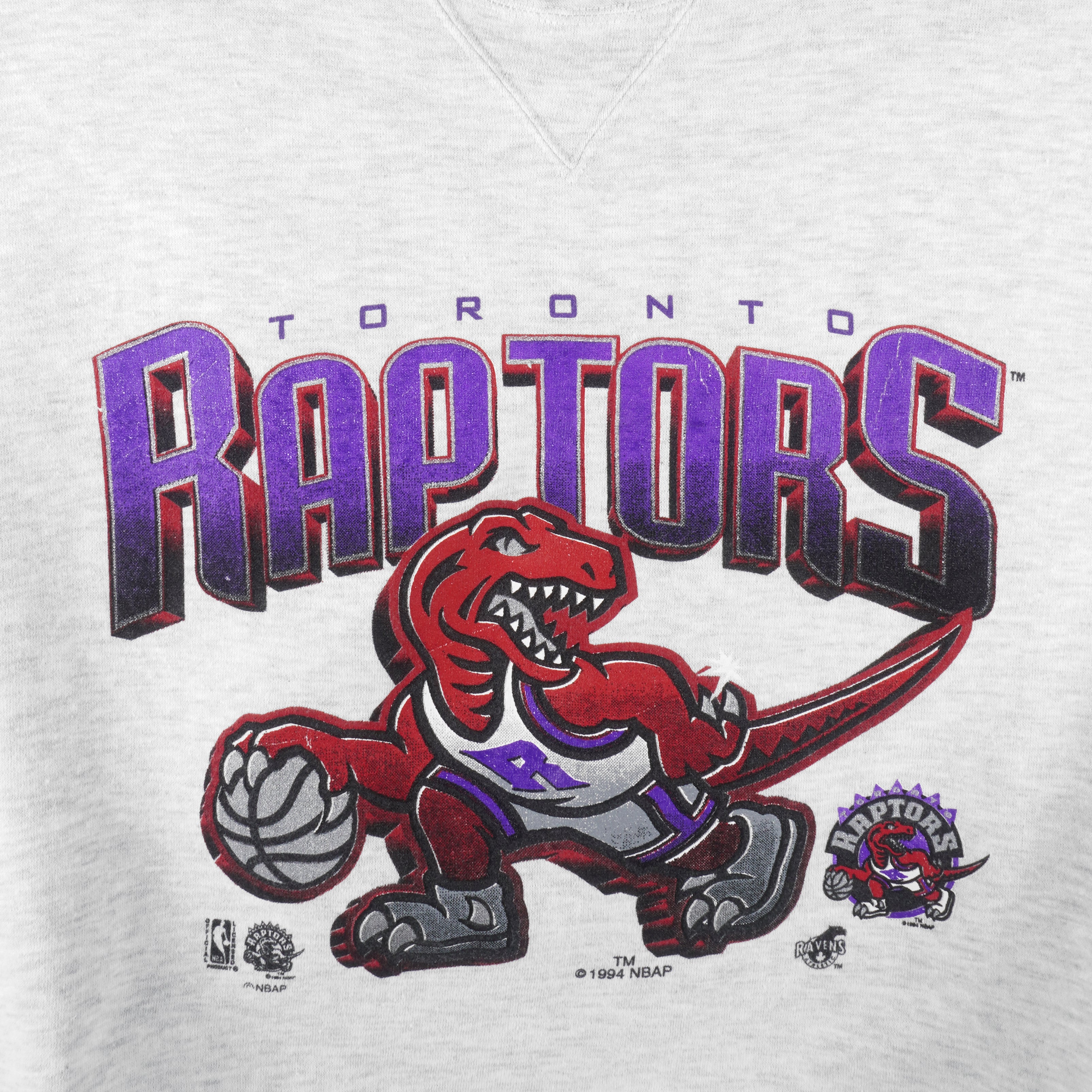 Vintage 1990s Toronto Raptors NBA Basketball Purple Sweatshirt 