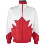 Vintage - White & Red Canada Flag Zip-Up Jacket 1990s Small Vintage Retro