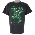 Vintage (Tennessee River) - Green Skull T-Shirt 1990s Large Vintage Retro