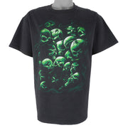 Vintage (Tennessee River) - Green Skull T-Shirt 1990s Large Vintage Retro