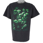 Vintage (Tennessee River) - Green Evil Skulls Spider Web T-Shirt 1990s Large