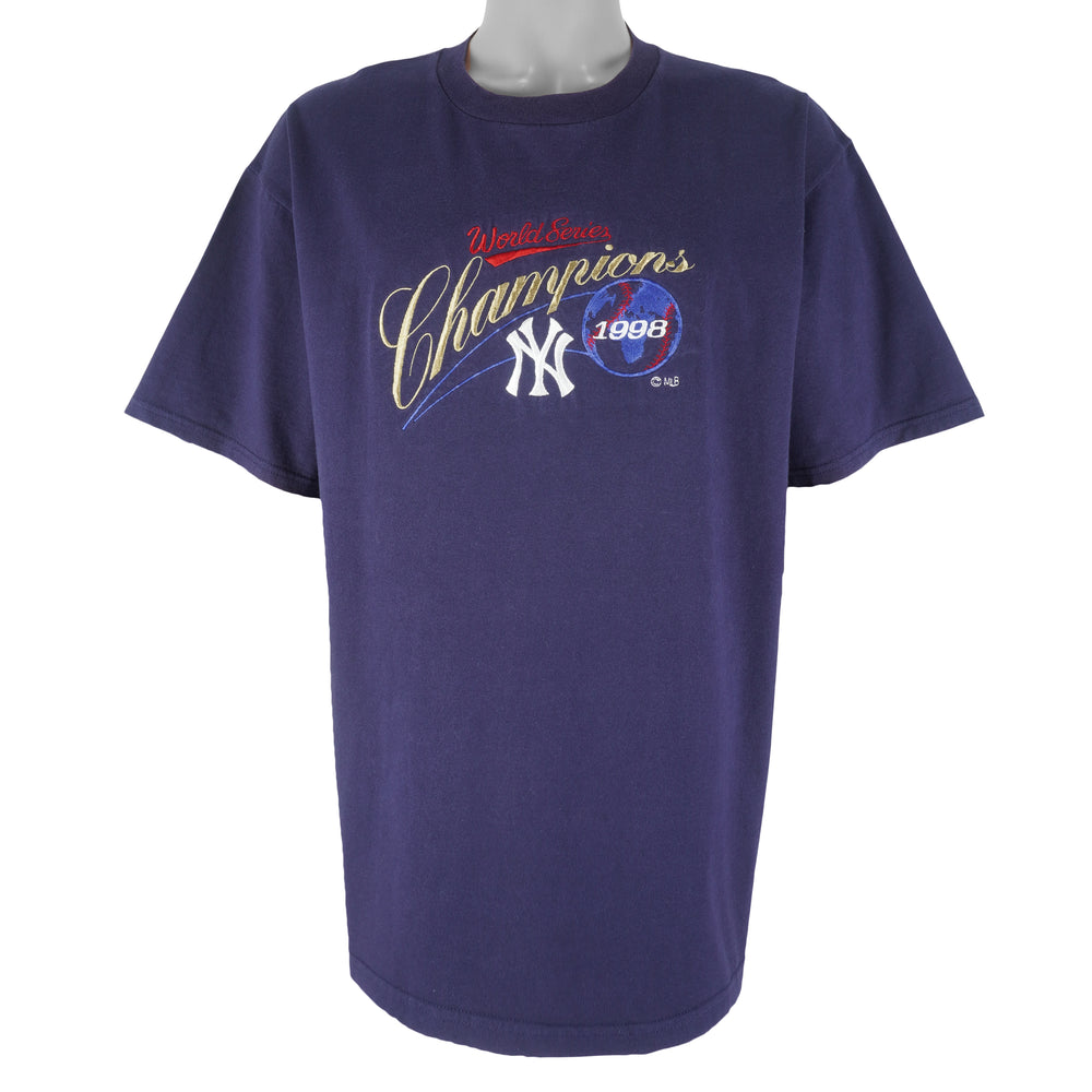 MLB (Lee) - New York Yankees Embroidered T-Shirt 1998 X-Large Vintage Retro Baseball