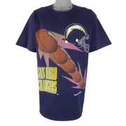 NFL (Competitor) - San Diego Chargers Breakout T-Shirt 1994 X-Large Vintage Retro Football