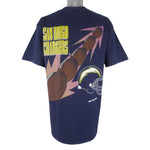 NFL (Competitor) - San Diego Chargers Breakout T-Shirt 1994 X-Large Vintage Retro Football