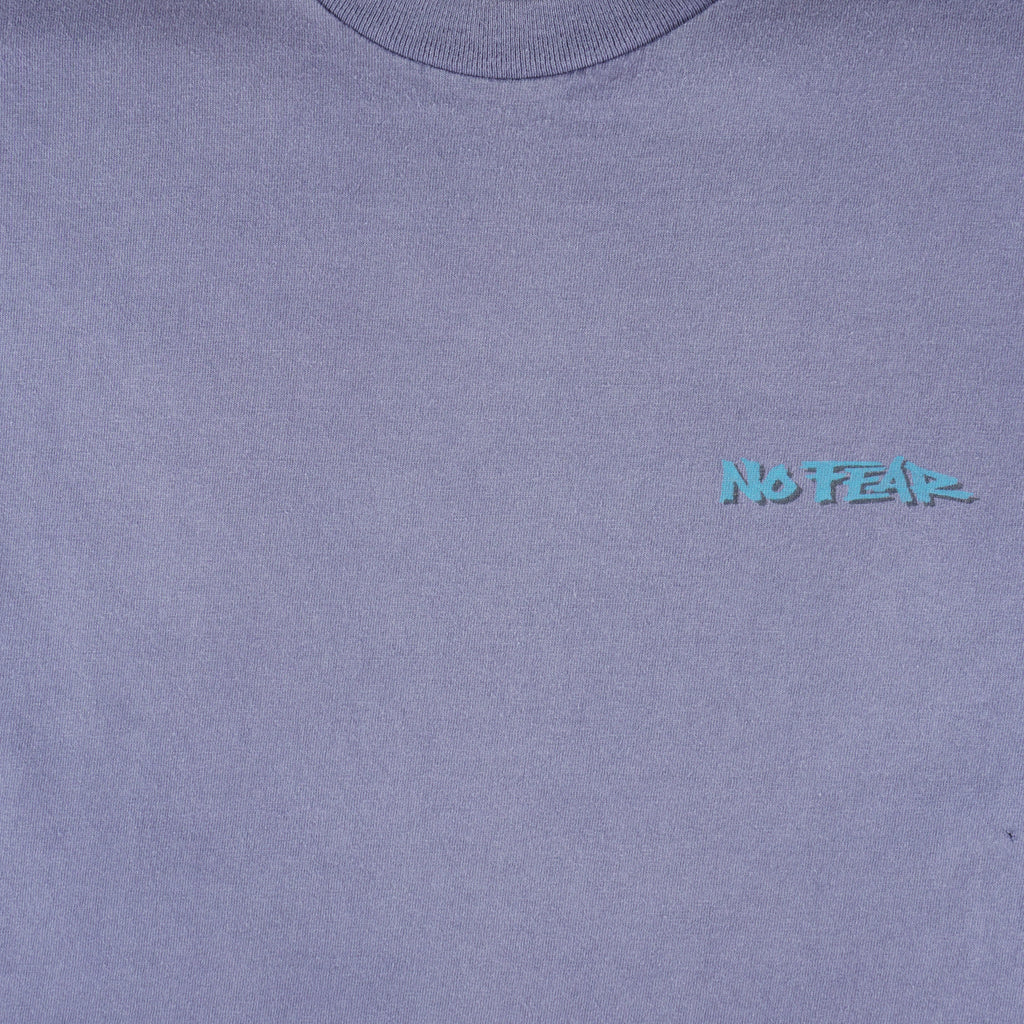 Vintage (No Fear) - It's Not The Place Of Life That Concerns Me T-Shirt 1990s Large Vintage Retro