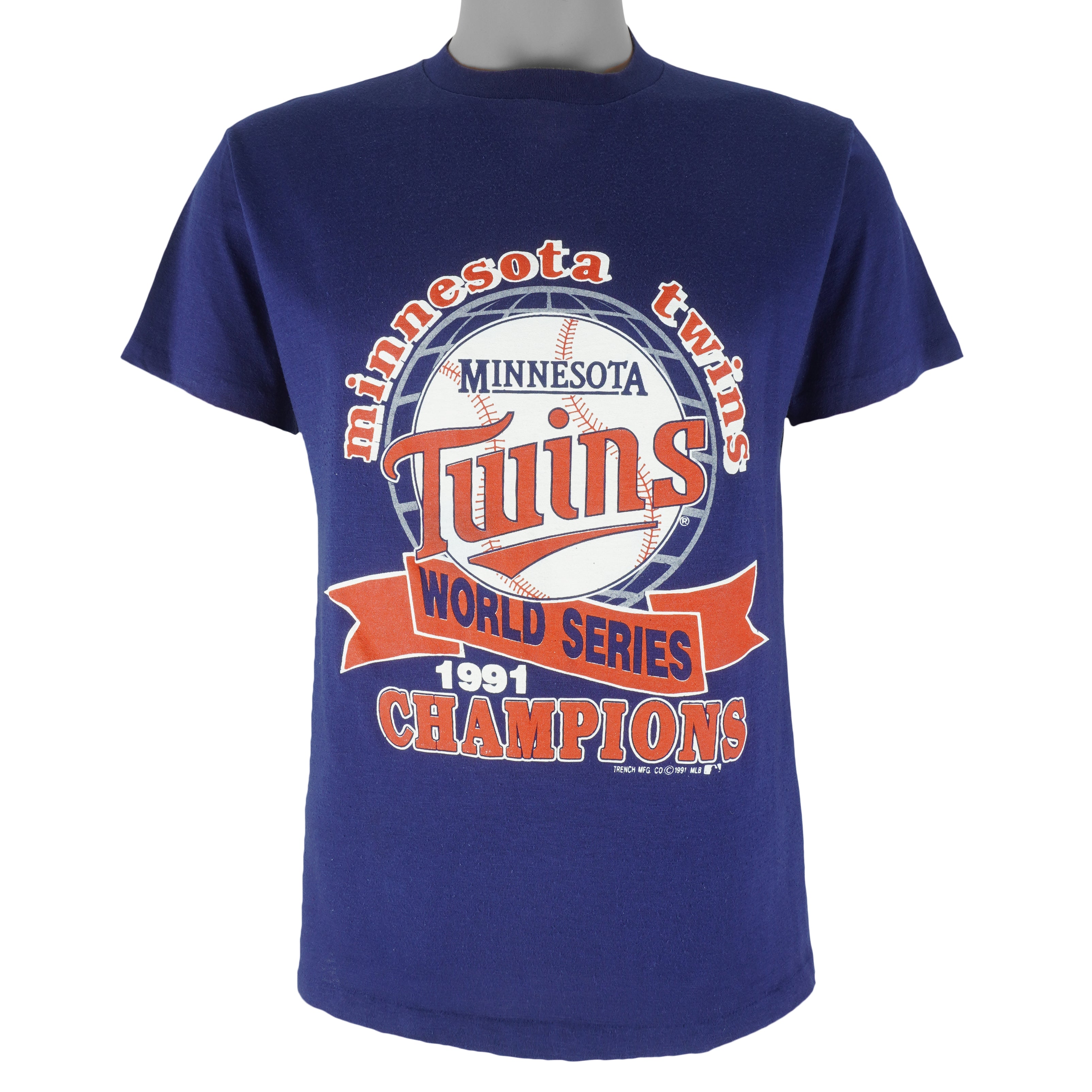MLB - Minnesota Twins Champs Single Stitch T-Shirt 1991 Large Vintage Retro Baseball