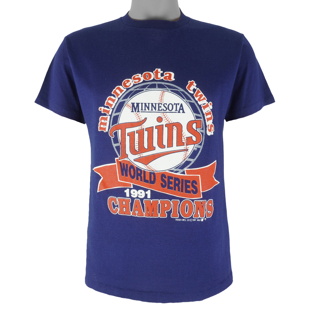 MLB - Minnesota Twins Champs Single Stitch T-Shirt 1991 Large Vintage Retro Baseball