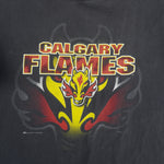 NHL (Bulletin Athletic) - Calgary Flames Single Stitch T-Shirt 1990 X-Large Vintage Retro Hockey