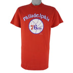 NBA (Logo 7) - Philadelphia 76ers Single Stitch T-Shirt 1990s Large Vintage Retro Basketball