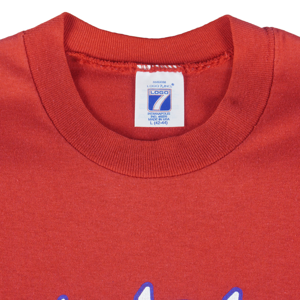 NBA (Logo 7) - Philadelphia 76ers Single Stitch T-Shirt 1990s Large Vintage Retro Basketball