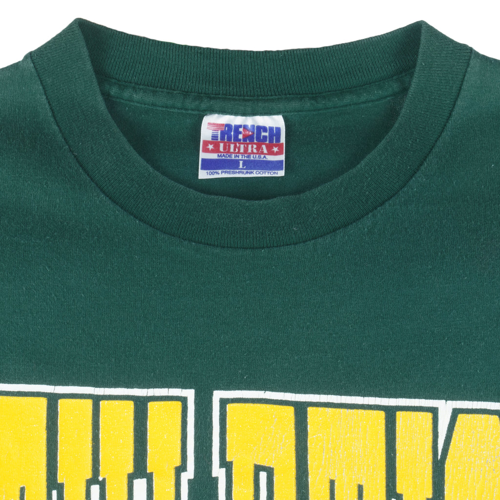MLB (Trench) - Oakland Athletics Single Stitch T-Shirt 1990 Large Vintage Retro Baseball