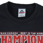 Vintage (AAA) - Hockey Team Canada Champions Colector's Edition T-Shirt 2002 Large Vintage Retro Hockey