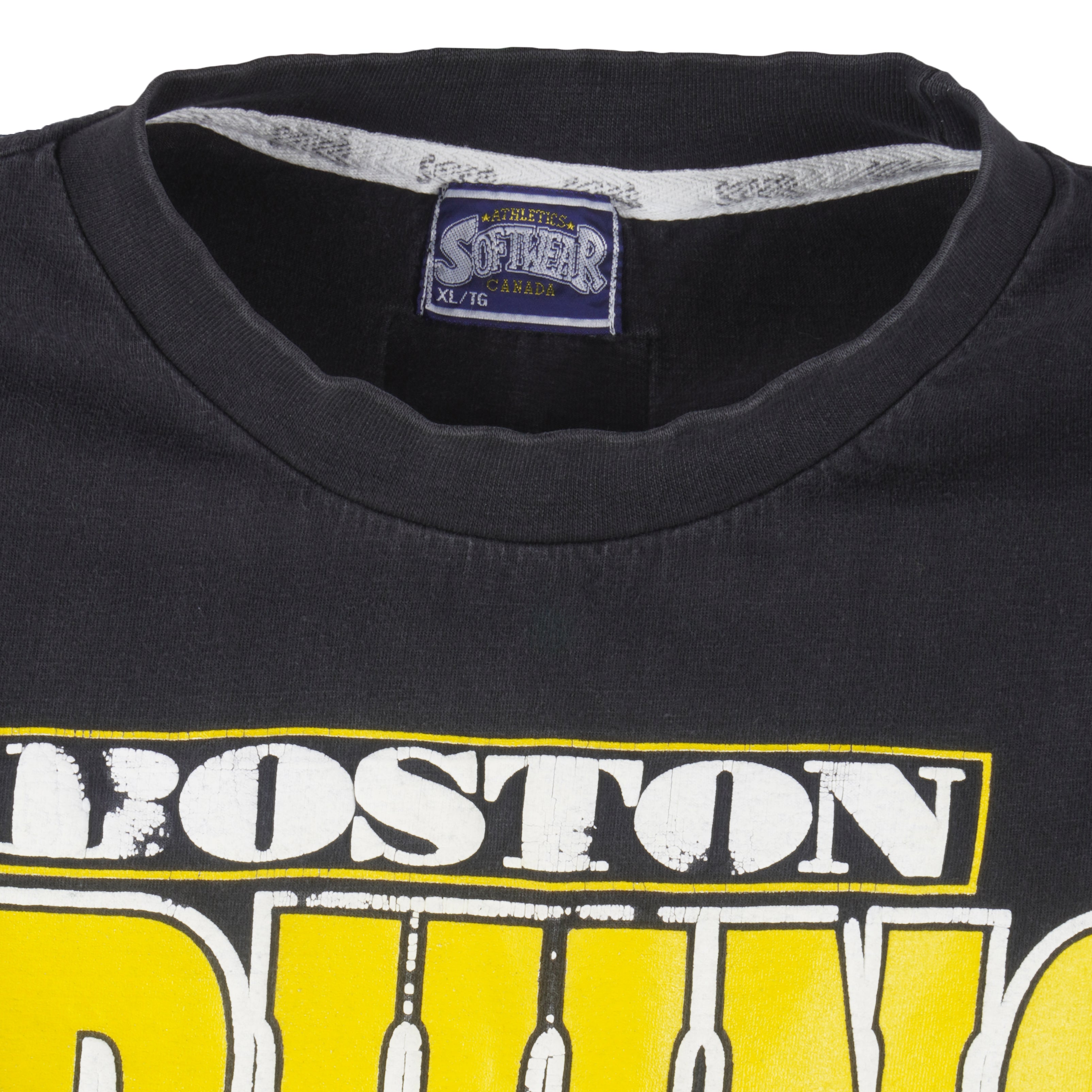 Boston Bruins NHL Hockey Club Crewneck Sweatshirt Spellout Gray