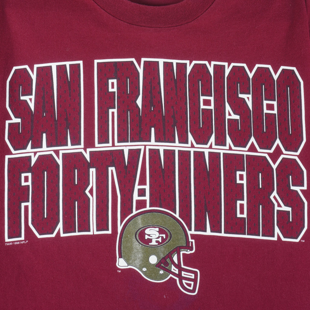 NFL (Hanes) - 49ers San Francisco Single Stitch T-Shirt 1996 Large Vintage Retro Football