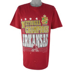 NCAA (Nutmeg) - Arkansas Razorbacks Champs T-Shirt 1994 Large