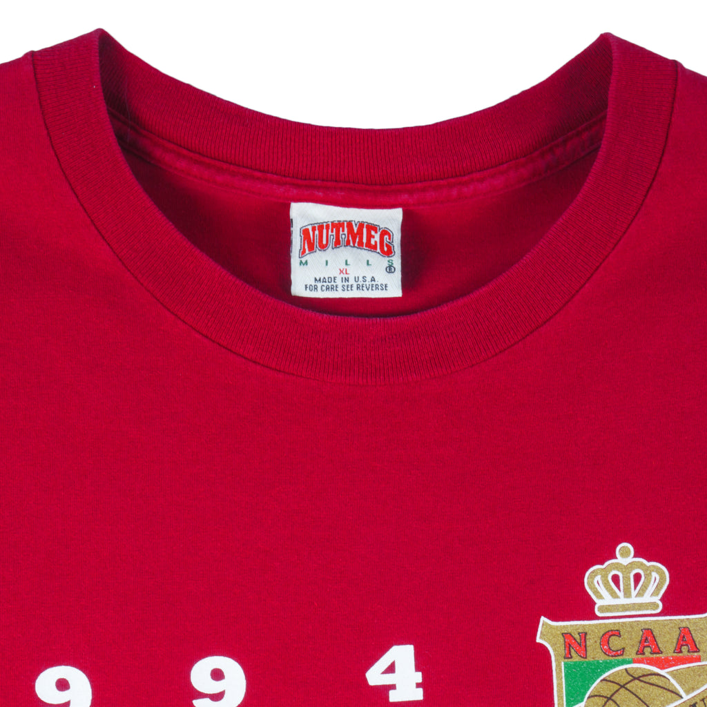 NCAA (Nutmeg) - Arkansas Razorbacks Champs T-Shirt 1994 Large Vintage Retro College