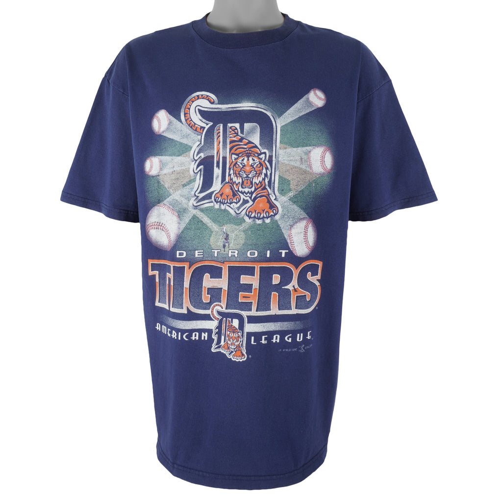 MLB (Sport Attack) - Detroit Tigers Big Logo T-Shirt 1998 X-Large Vintage Retro Baseball