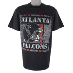 NFL (Hanes) - Atlanta Falcons Helmet Single Stitch T-Shirt 1990s Large