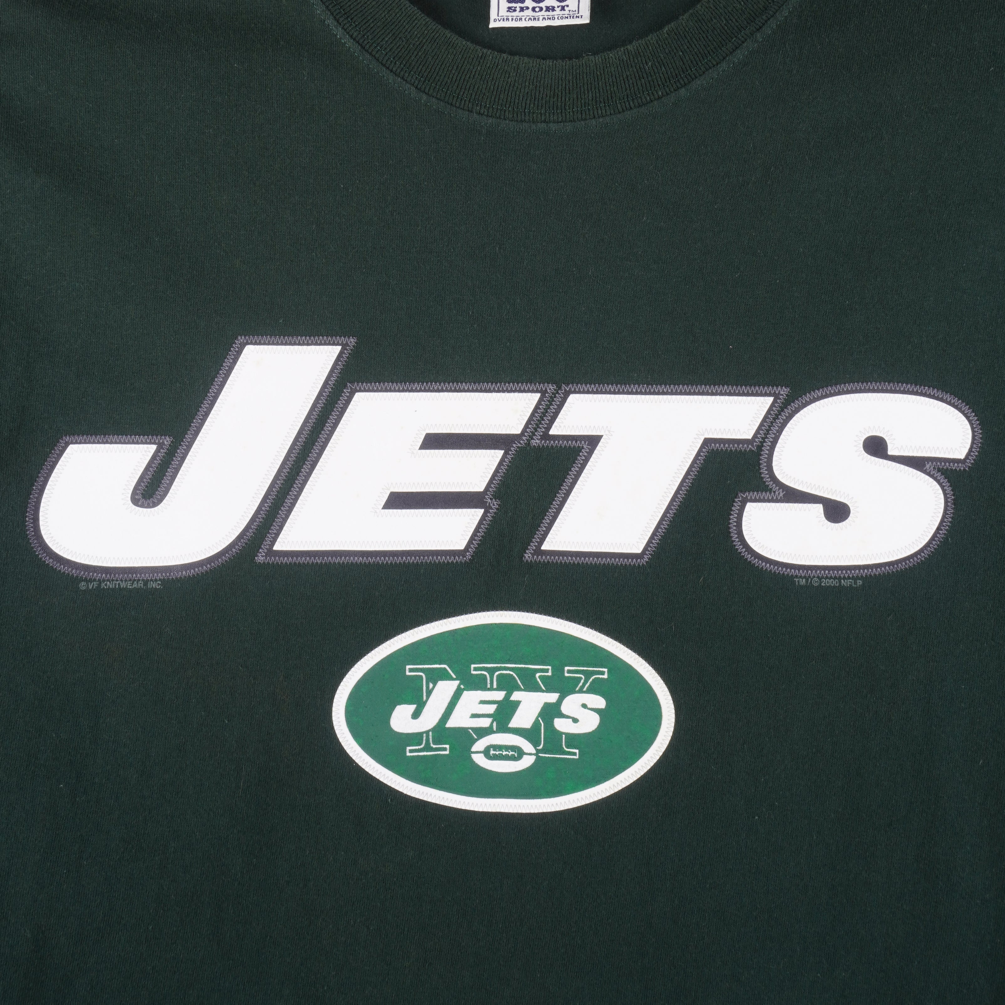 NFL (Lee) - New York Jets Big Logo T-Shirt 2000 X-Large Vintage Retro Football
